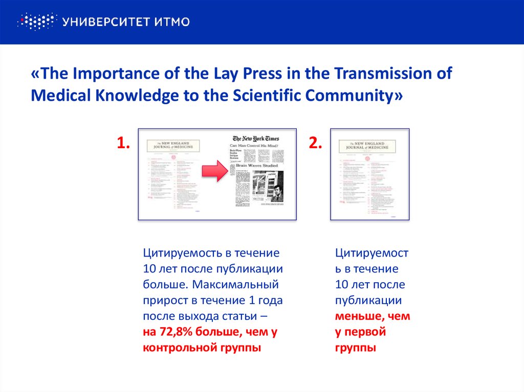 «The Importance of the Lay Press in the Transmission of Medical Knowledge to the Scientific Community»
