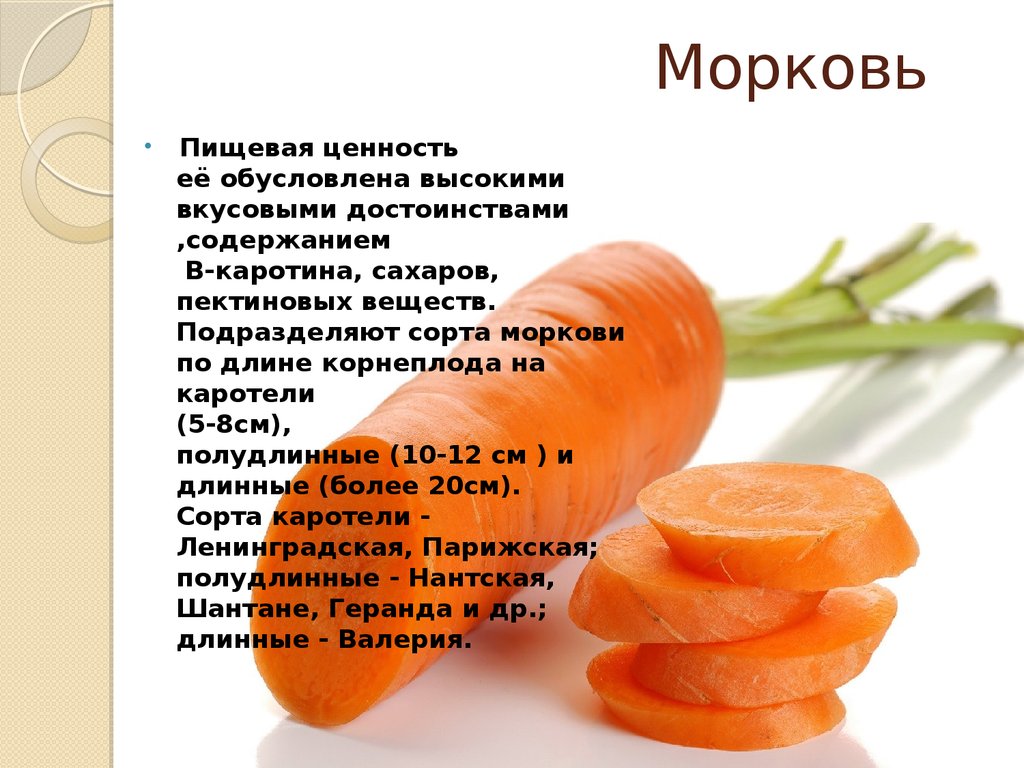 Морковь отварная состав