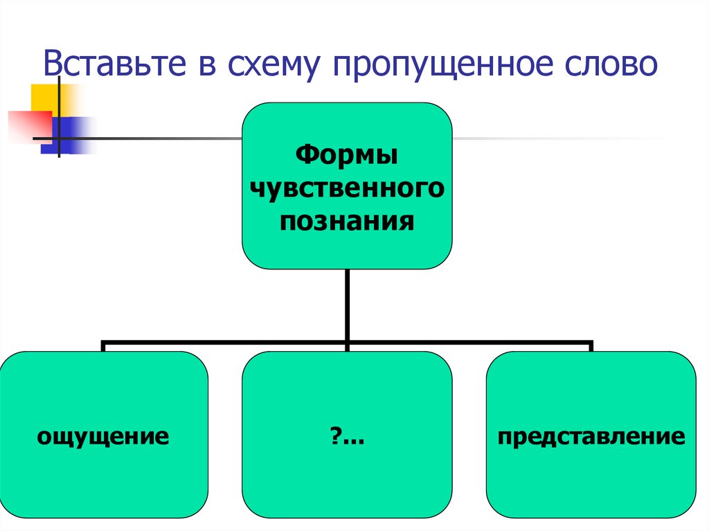 Формы чувственного познания схема