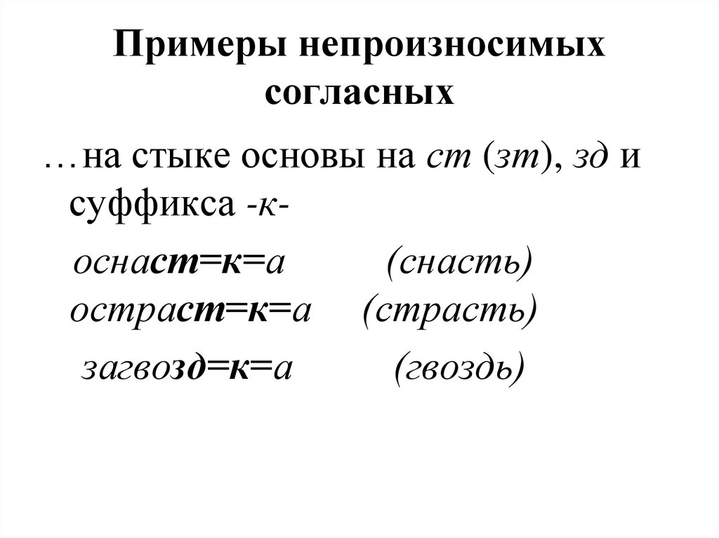 Непроизносимые согласные в суффиксе слова. Примеры непроизносимой согласной. Примеры непроизносимых согласные и согласные. Непроизносимые согласные примеры. Примеры слов с непроизносимой согласной.