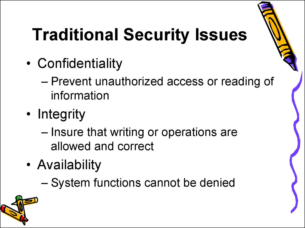 Traditional Security Issues 