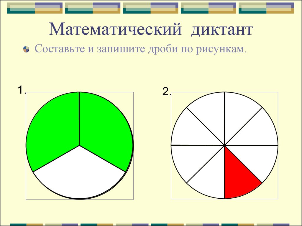 Рисунок на тему дроби