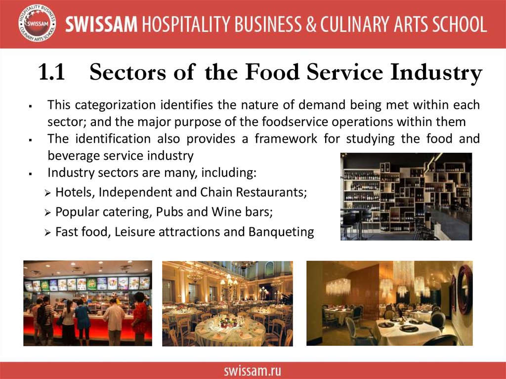 Introduction To Food Beverage Service Sectors Of The Food Service Industry Online Presentation