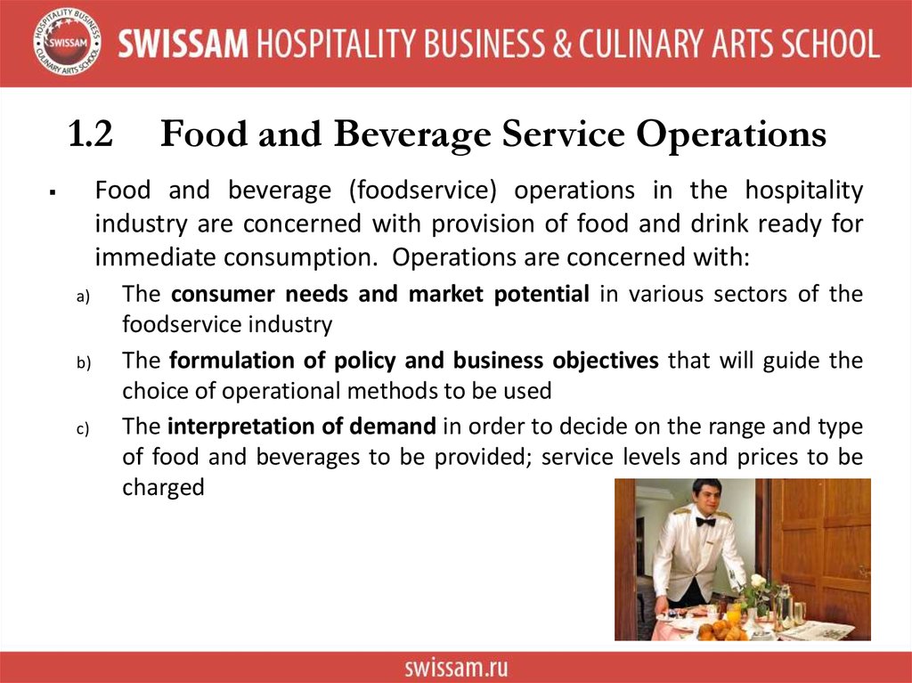 Introduction To Food Beverage Service Sectors Of The Food Service 