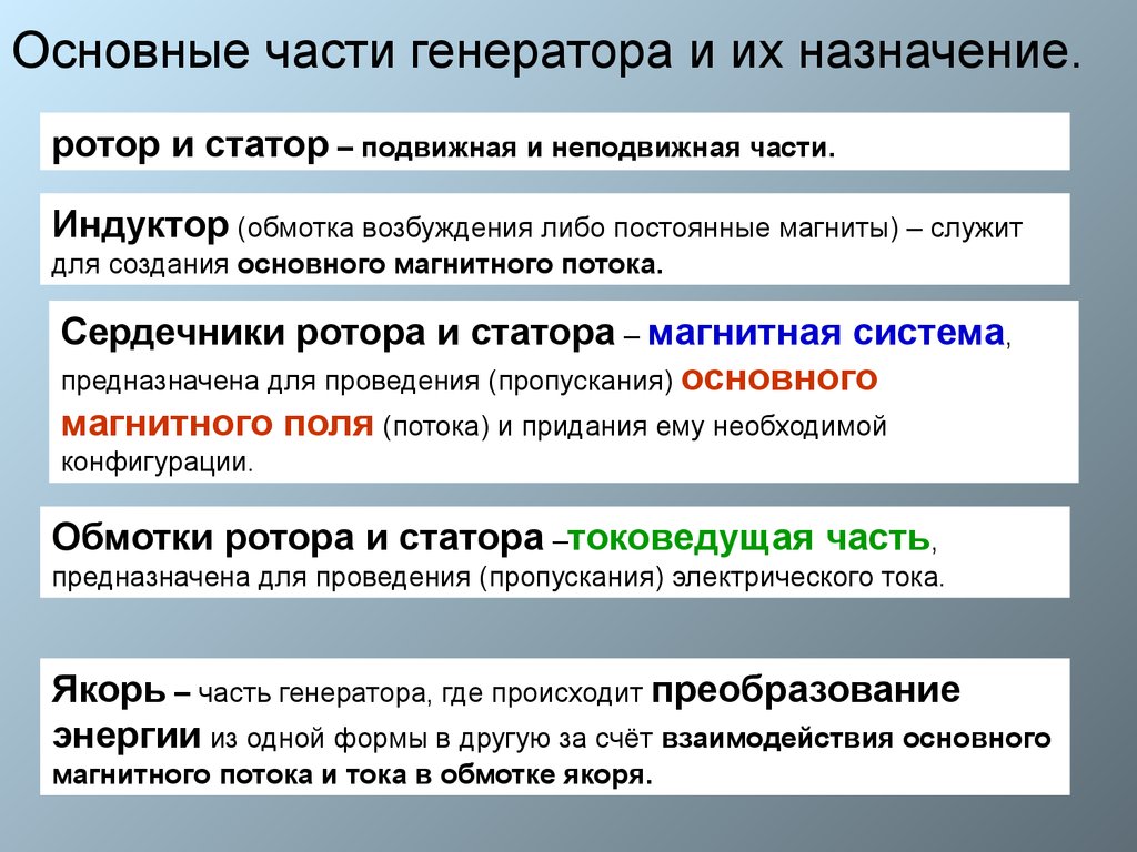 Основные сведения об авиационных генераторах - презентация онлайн