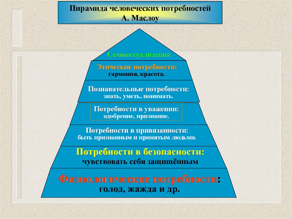 Социальные потребности человека обществознание 6