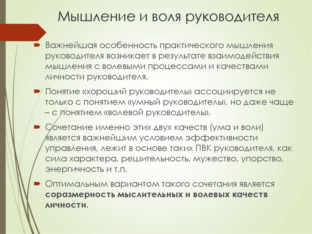 Мысли руководителя