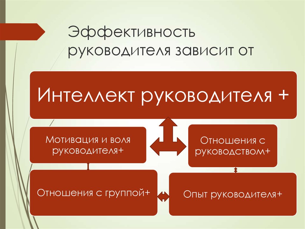 Эффективность руководителя