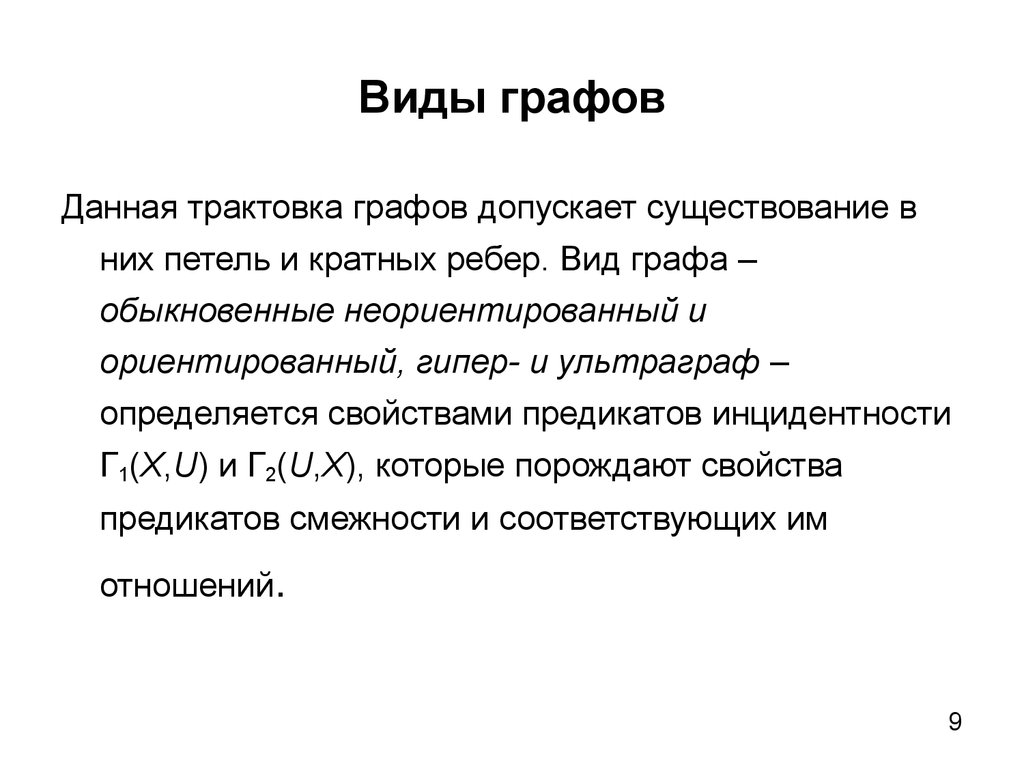 Даны толкования. Ультраграф. Виды графа. Гипер ориентированный это.