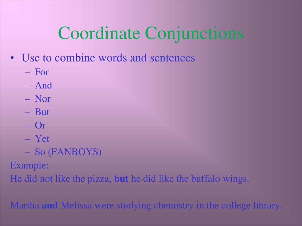 coordinate-conjunctions