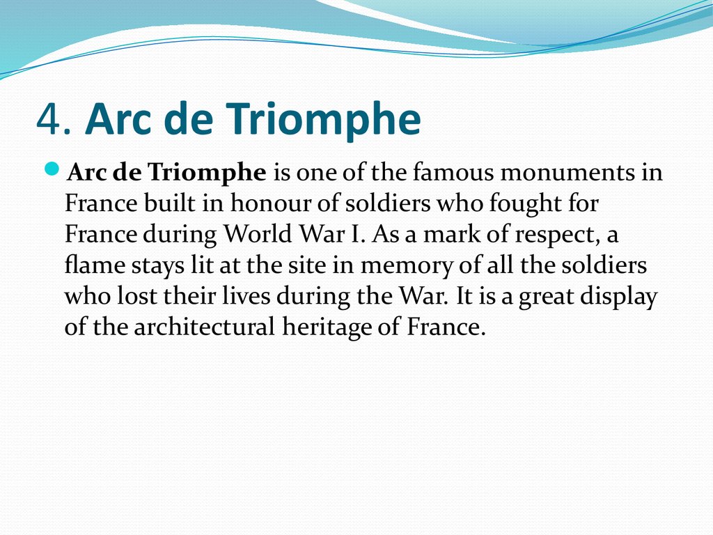4. Arc de Triomphe