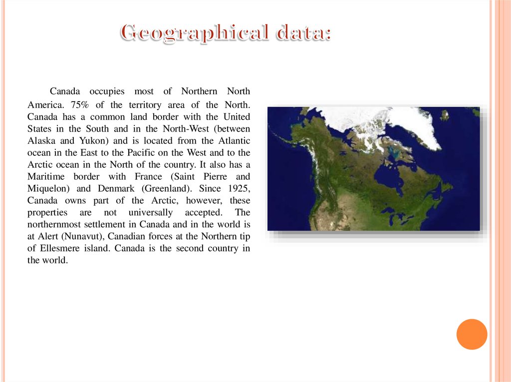 Geographical data: