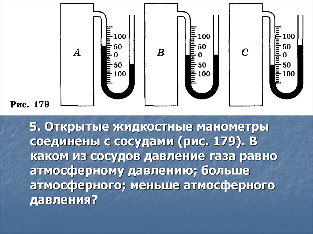 Давление газа водорода