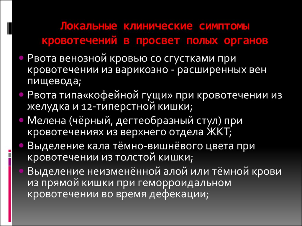 Симптомы кровотечения делятся на аккредитация