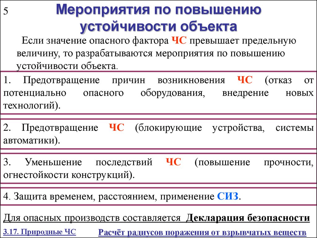 План мероприятий по устойчивости объекта экономики обеспечивается и реализуется на основании