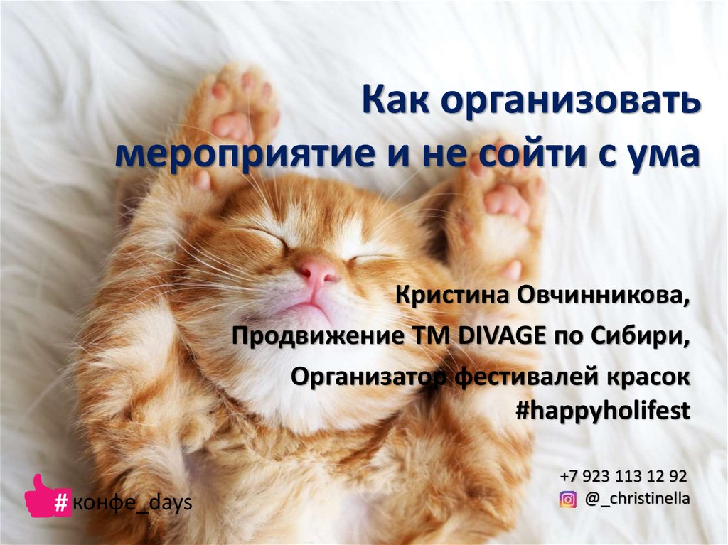 Как организовать мероприятие и не сойти с ума