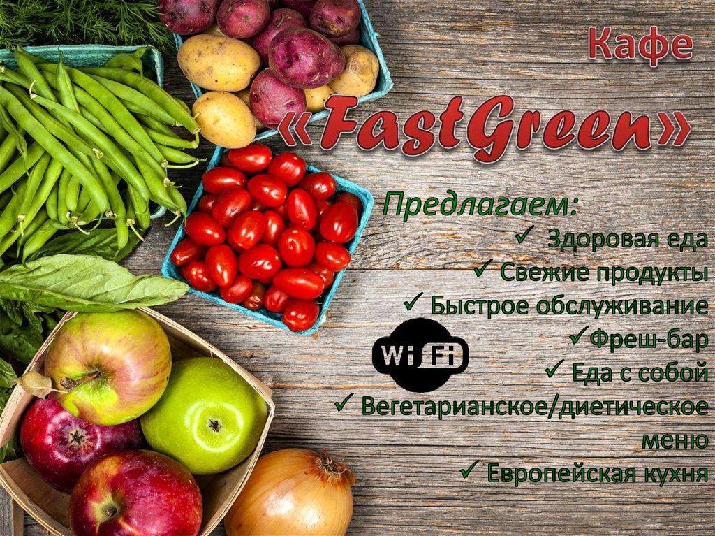 Бизнес-план открытия кафе правильного питания «Fast Green ...