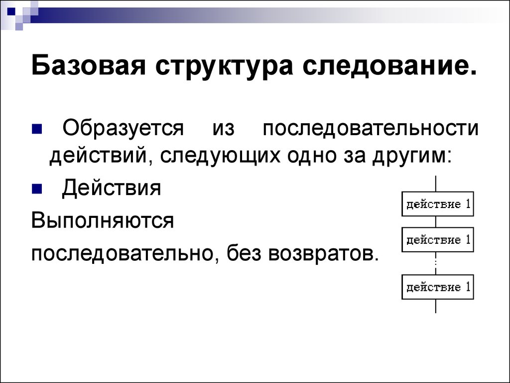 Следование информатика схема