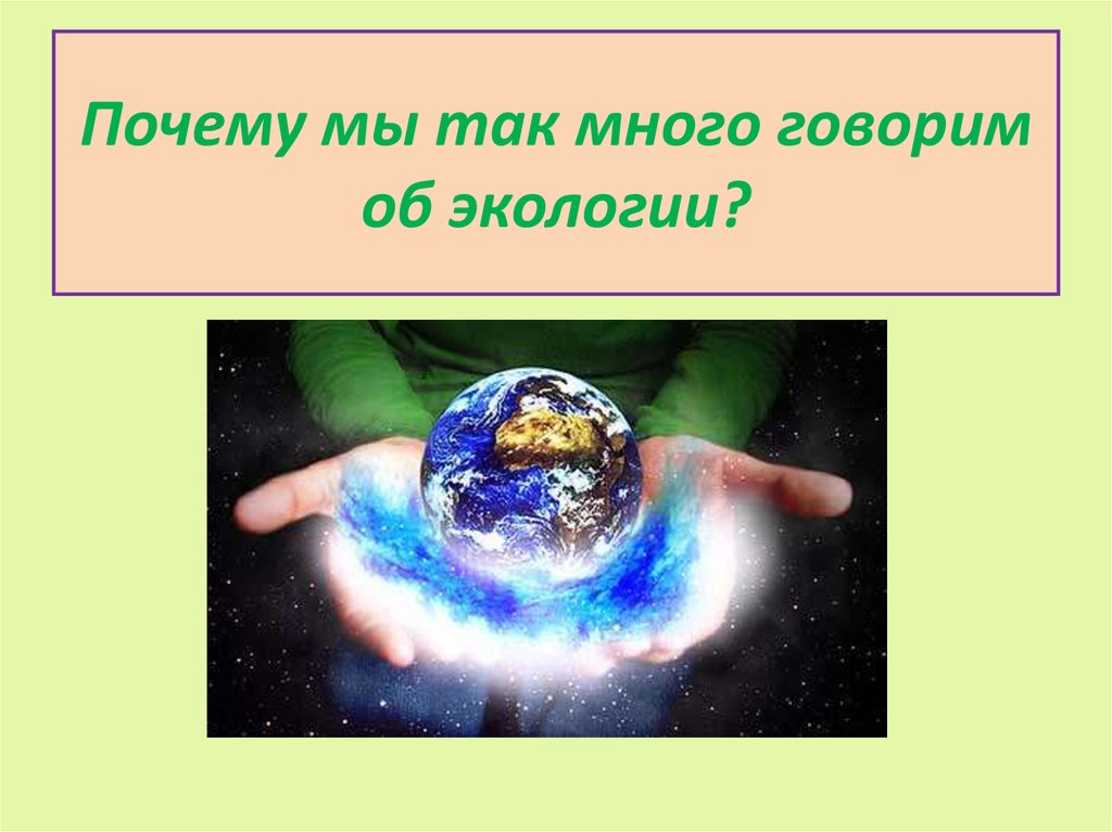 Почему мы так много говорим об экологии?