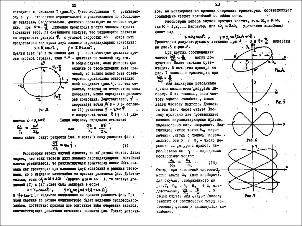 Определенная разность фаз. Траектория эллипса. Траектория колебания. Прямой вид траектории колебаний. Лабораторные работы колебания и волны ИАТЭ.