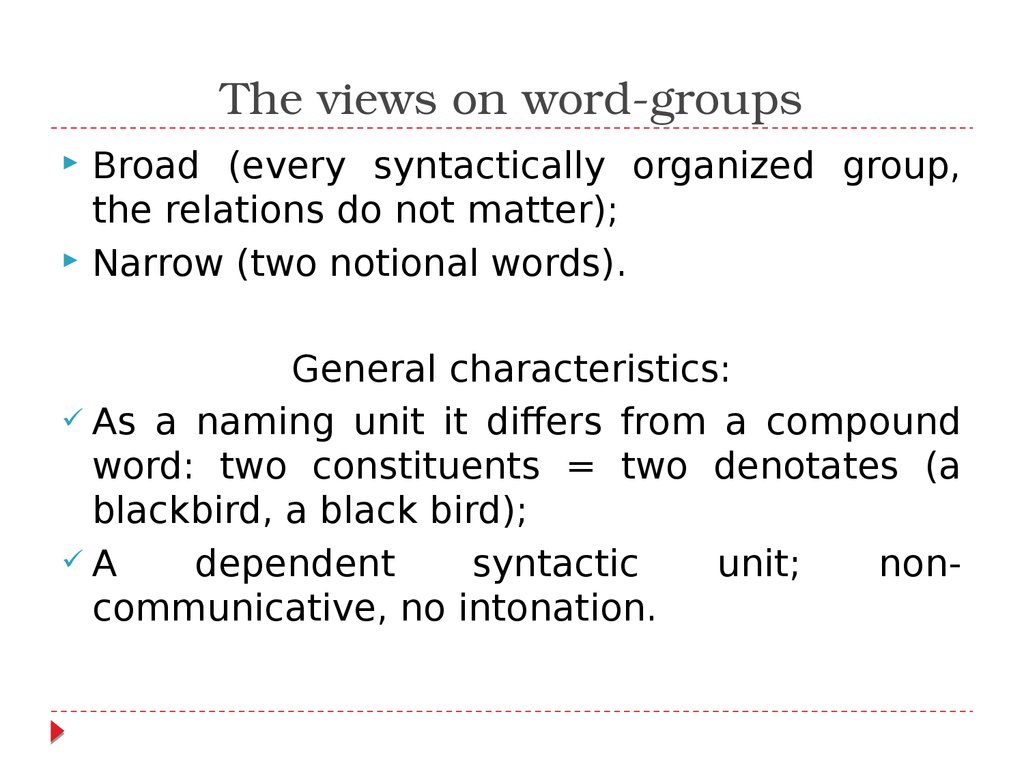 word groups presentation