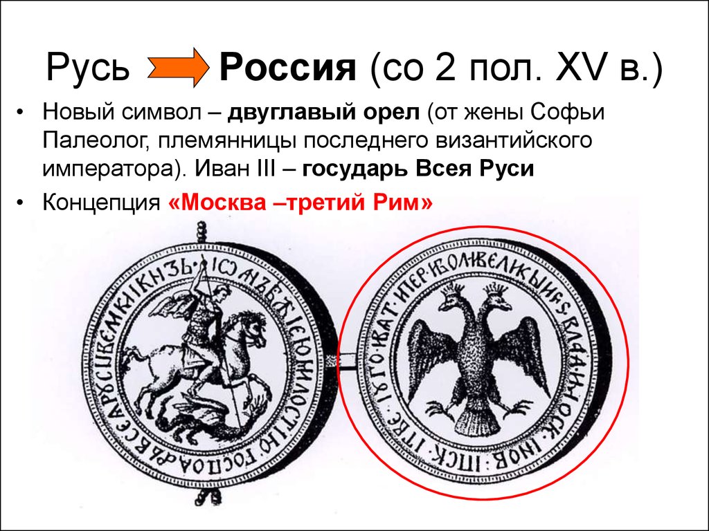 Сравни изображение современного герба россии с изображением на печати ивана третьего что изменилось