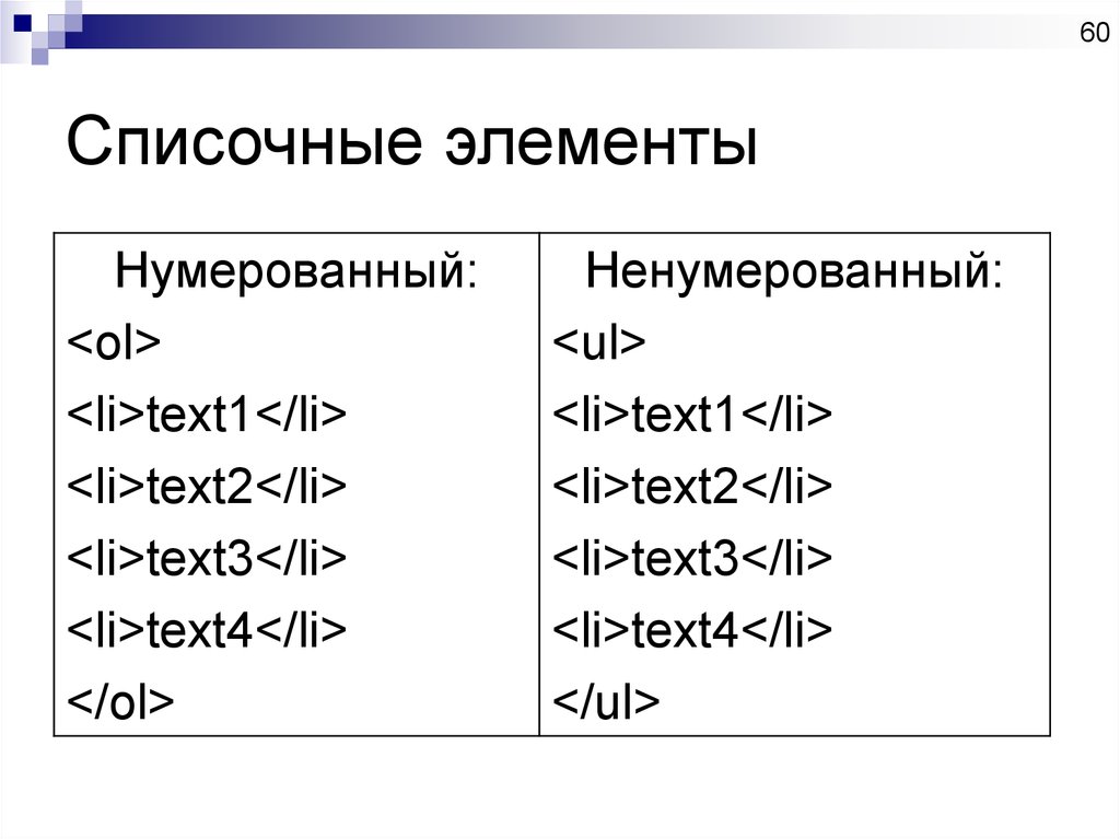 Язык разметки html теги