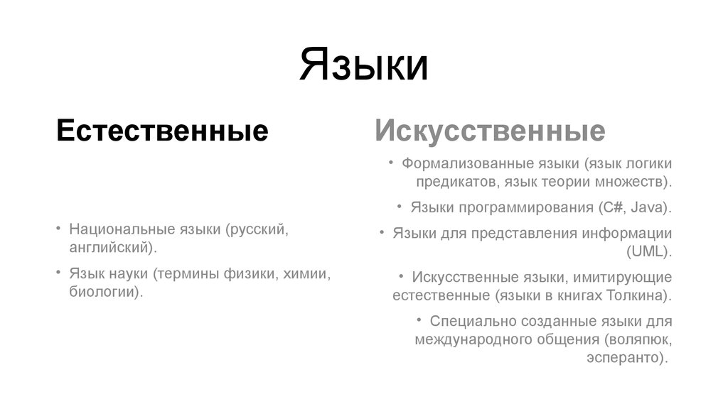 Описание естественных языков. Искусственные языки. Естественные и искусственные языки. Естественные и искусственные языки примеры. Искусственный язык логики.