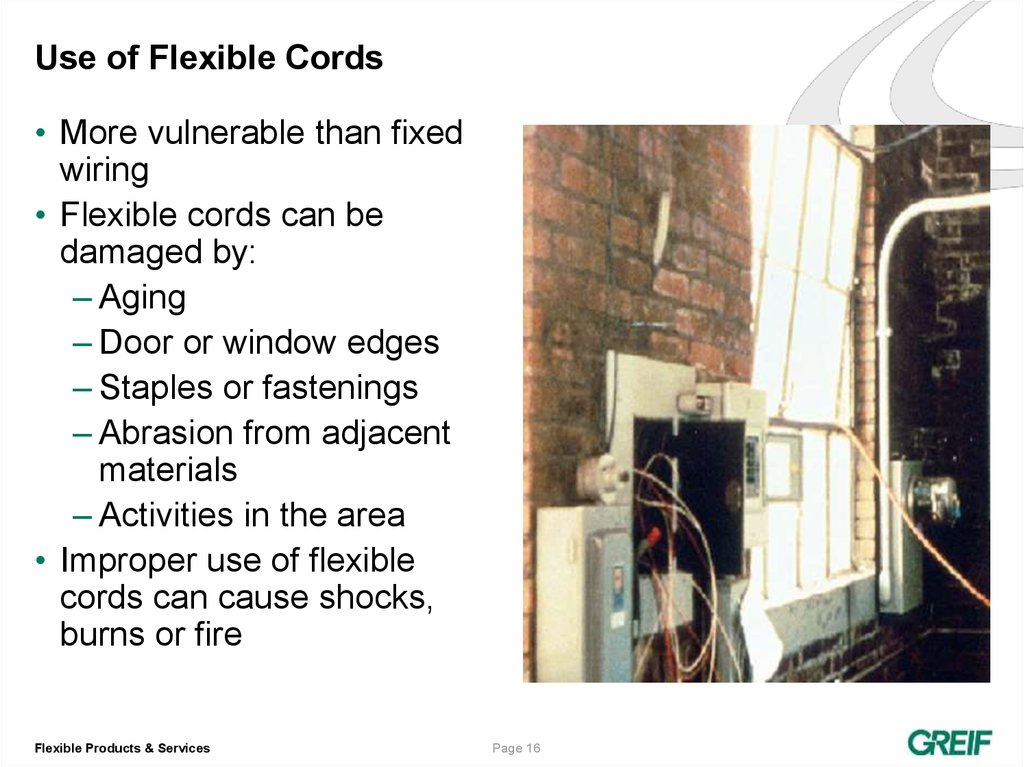 Use of Flexible Cords