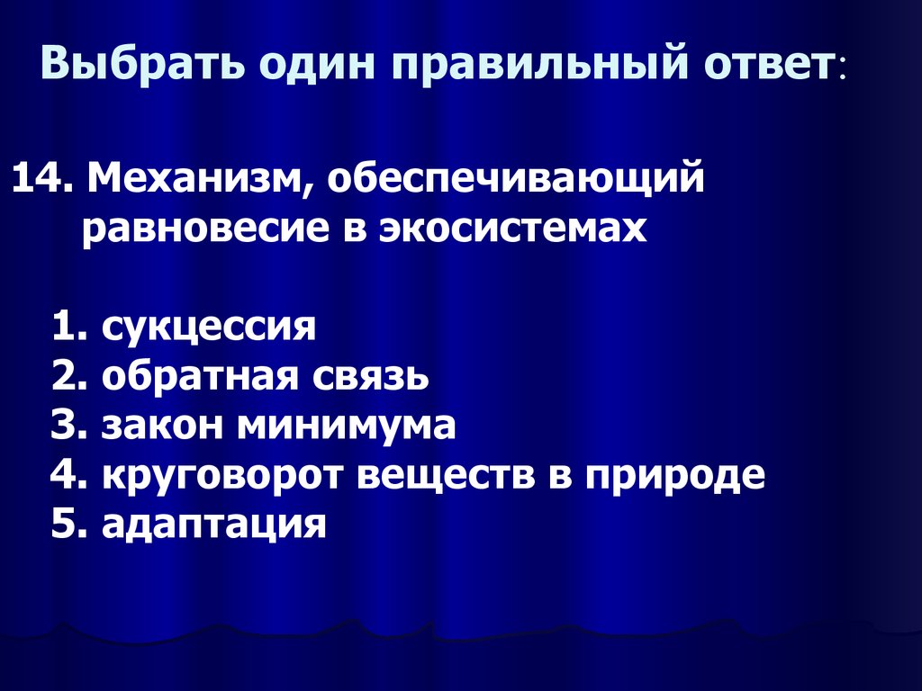 Выберите один правильный ответ