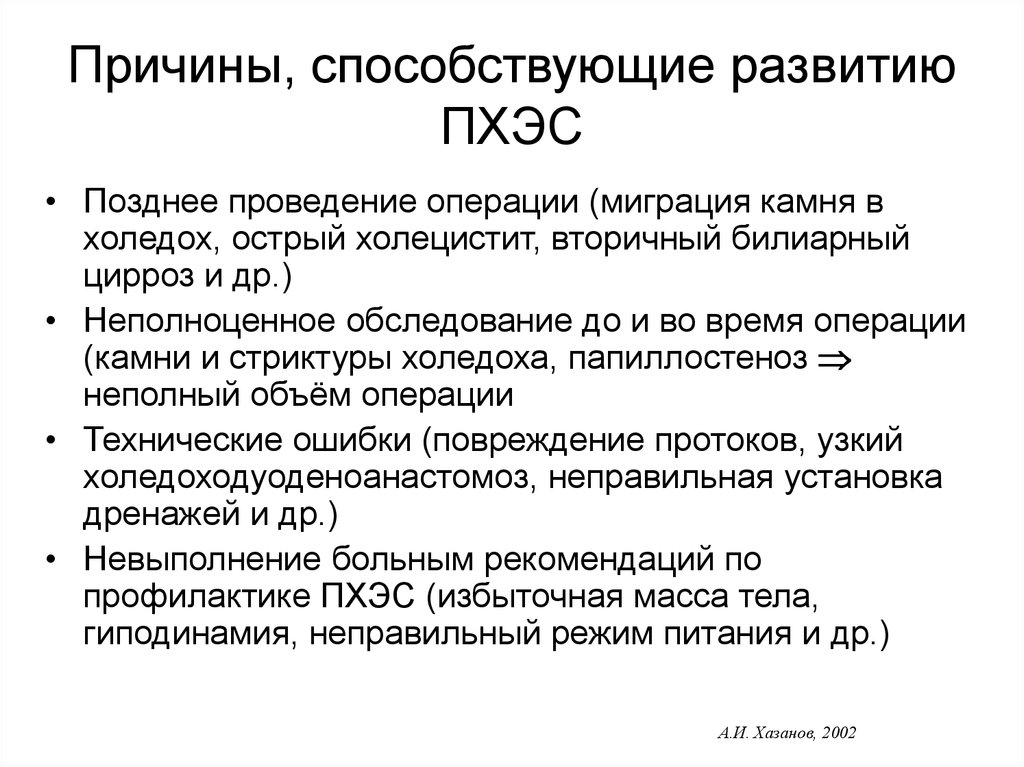 С поздним проведением. Причины ПХЭС. Классификация постхолецистэктомического синдрома. Постхолецистэктомический синдром. Постхолецистический синдром классификация.