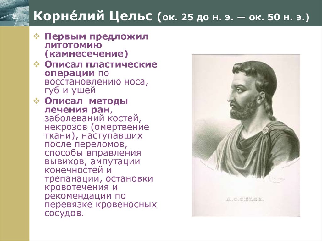 Цельс. АВЛ Корнелий Цельс (Aulus Cornelius Celsus). АВЛ Корнелий Цельс древнеримский учёный. Корнелий Цельс вклад в медицину. АВЛ Корнелий Цельс труды.