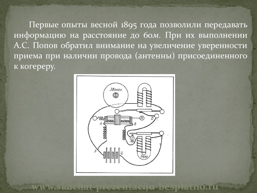 Первые схема. Опыт Попова. Опыты Попова по радиосвязи. Опыт Попова с радио. Опыты радиоприемника Попова.