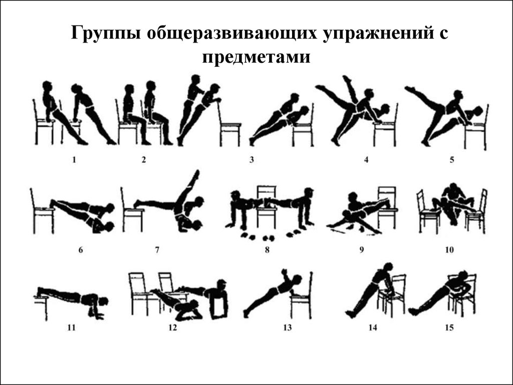 Общеразвивающие упражнения по физкультуре с картинками