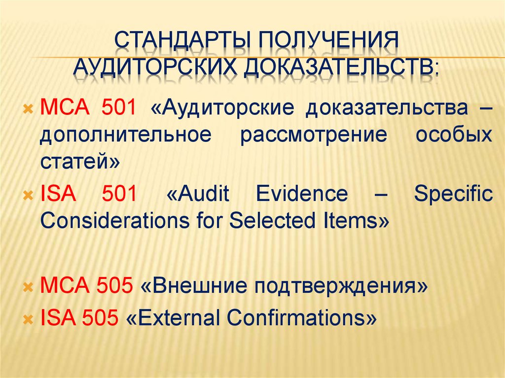 Особая статья. Стандарты аудиторских доказательств. МСА 505 внешние подтверждения. Международный стандарт аудита 501 презентация. 505 «Внешние подтверждения» схемы.