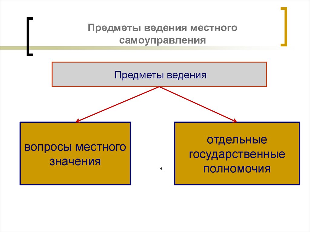 Ведение местного самоуправления относится