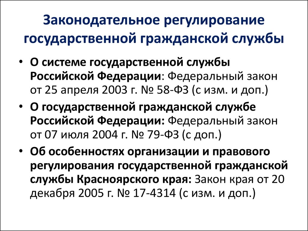 Правовое регулирование службы. Законы регулирующие государственную службу. Законодательное регулирование гос службы. Законодательное регулирование ГГС. Законы регулирующие госслужбу.