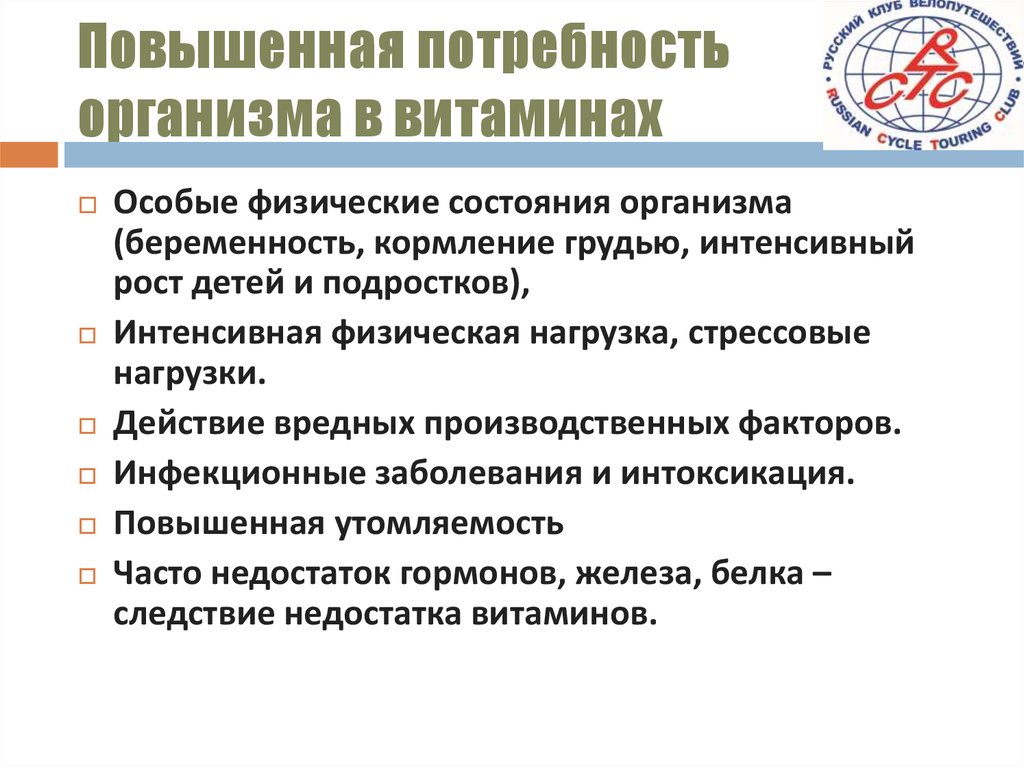 Повысить потребности