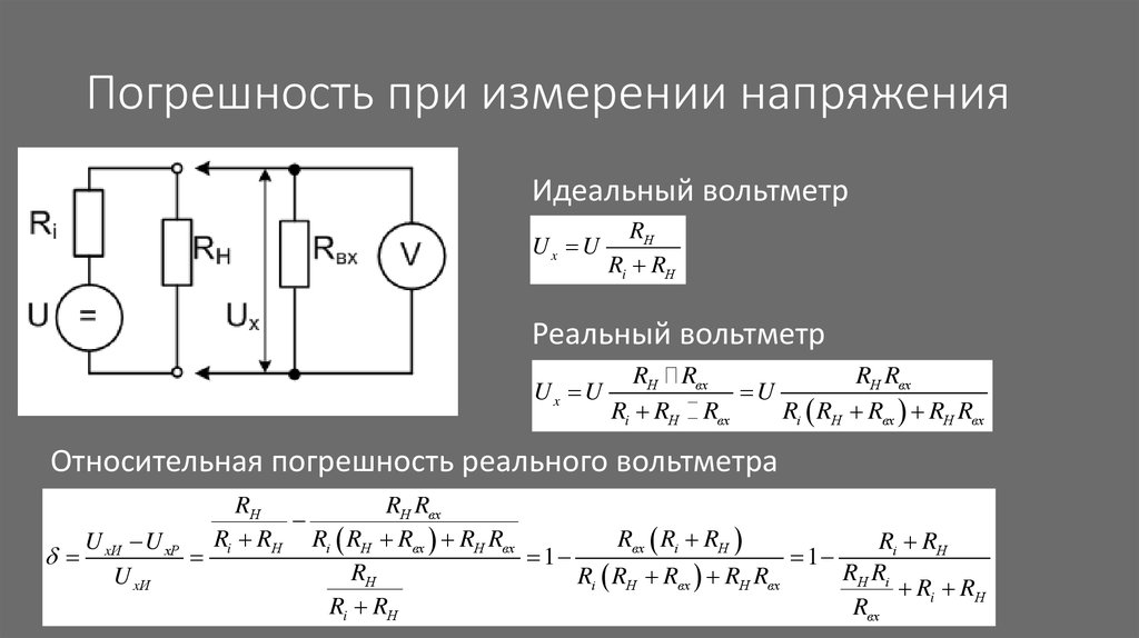 Внутреннее сопротивление измерительного прибора