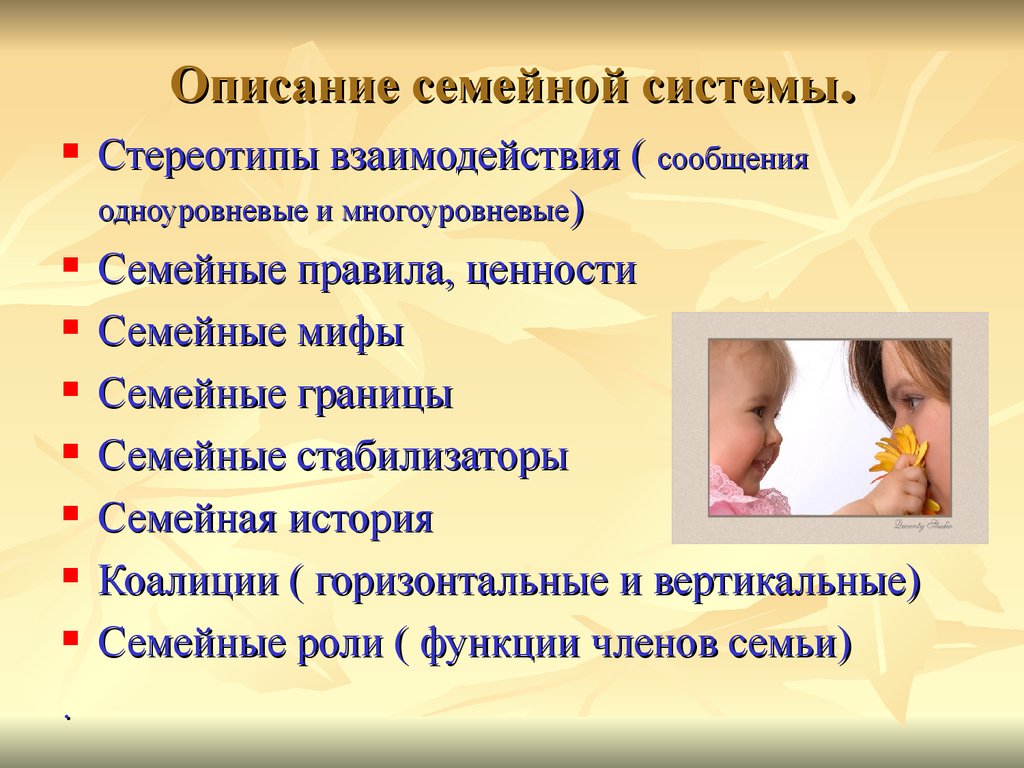 Описание семейной