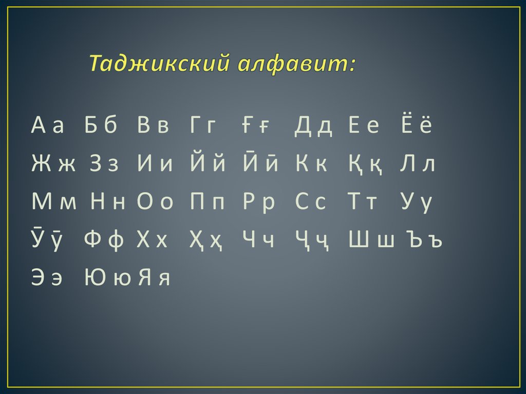 Учить таджикский с нуля