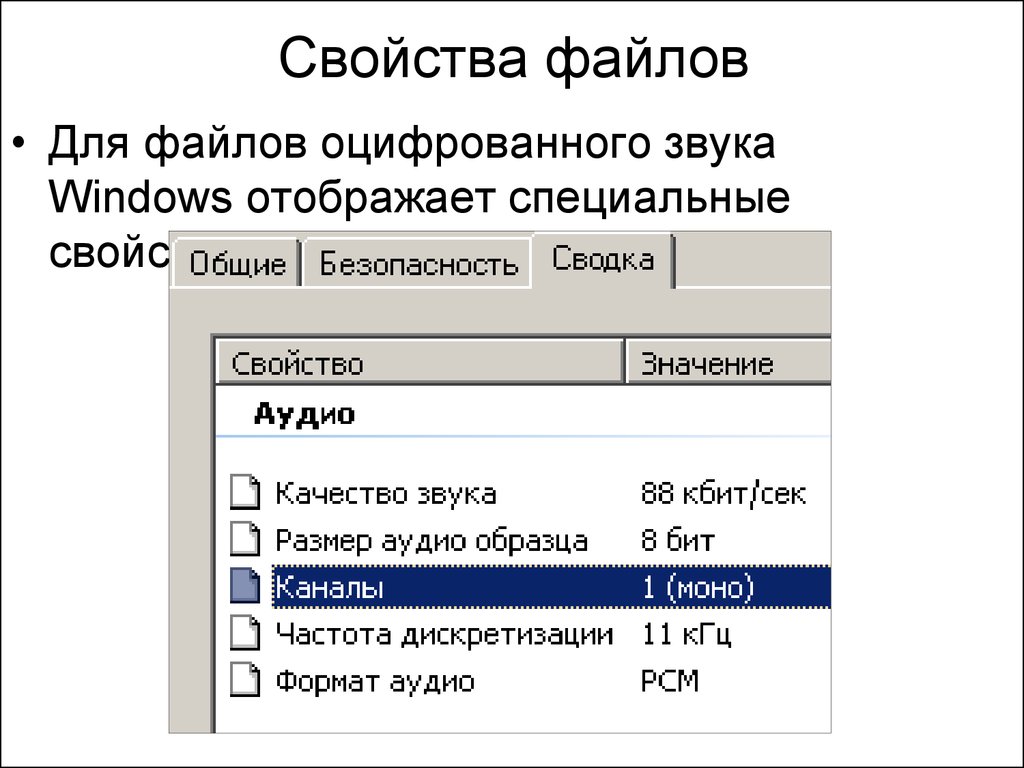 Характеристики файла. Свойства файла. Свойства файлов таблица.