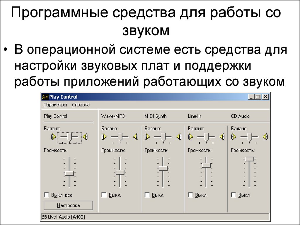 Звуки ос. Программные средства работы. Программные средства для работы со звуком. Программное обеспечение для работы со звуком. Приложение для работы со звуком.