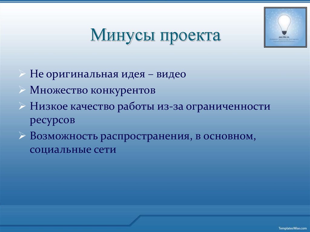 Плюсы и минусы индивидуального проекта