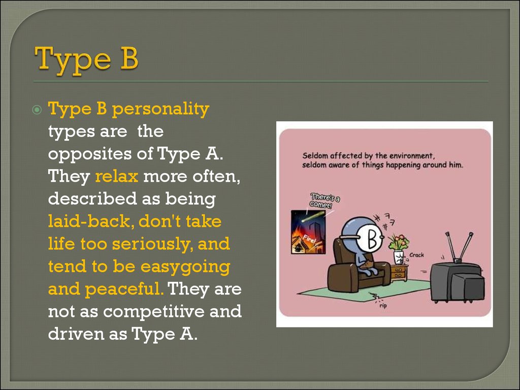 type b personality definition