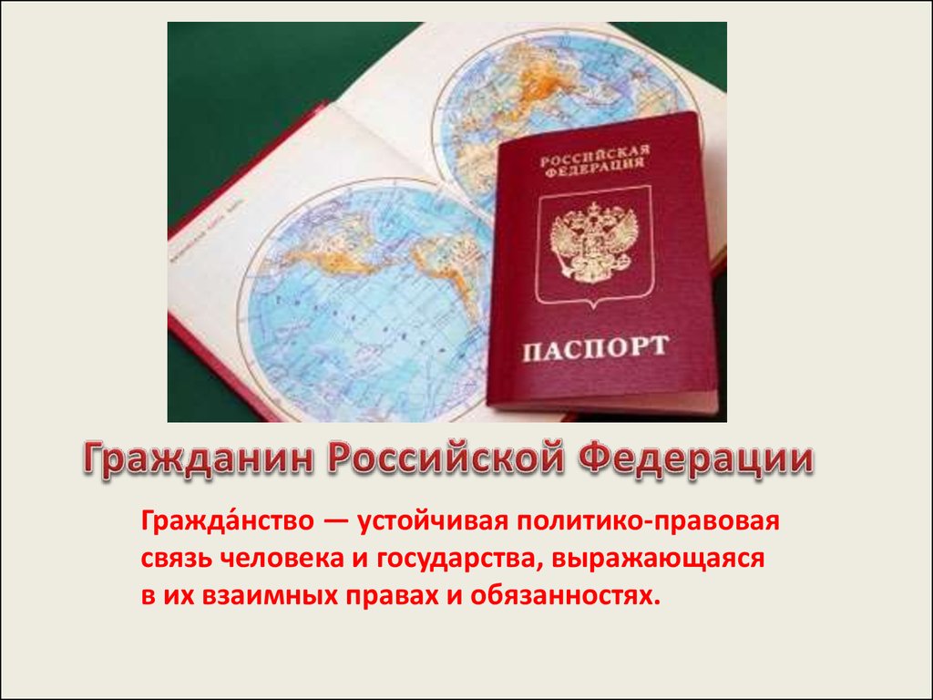 Презентация на тему гражданин российской федерации