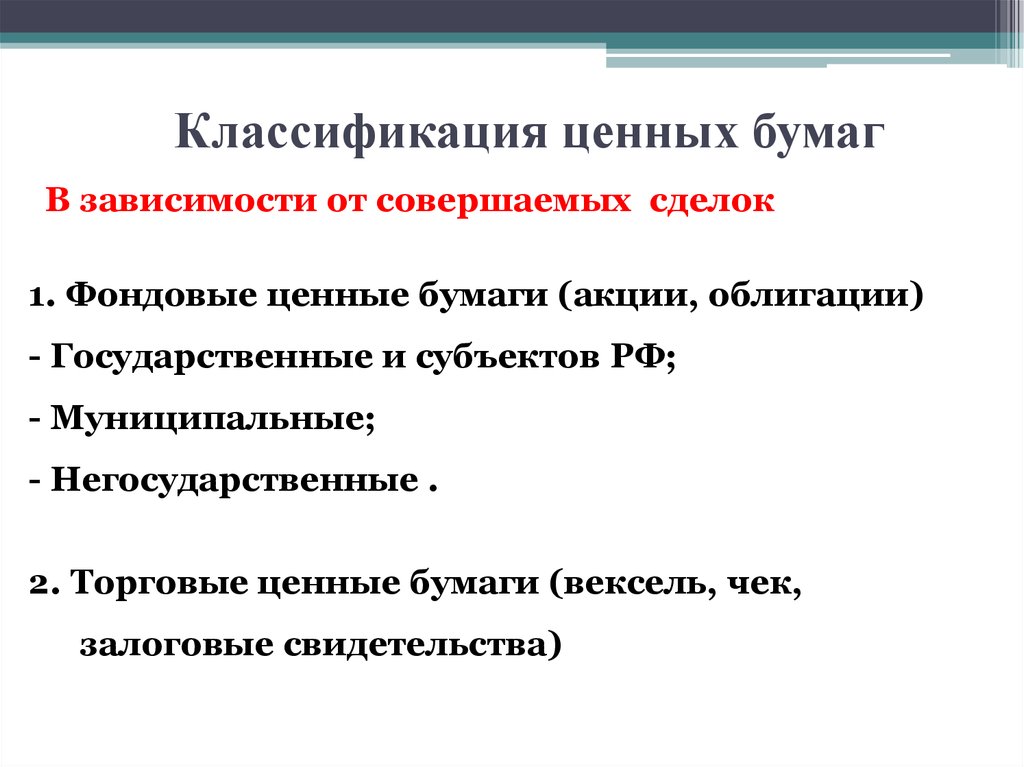 Учет ценных бумаг. Классификация ценных бумаг. Классификация облигаций. Аналитический учет облигаций.