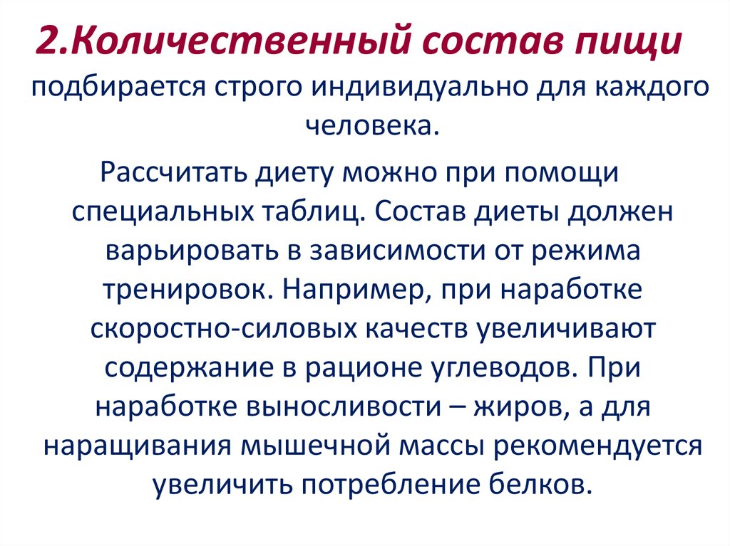 Состав пищи