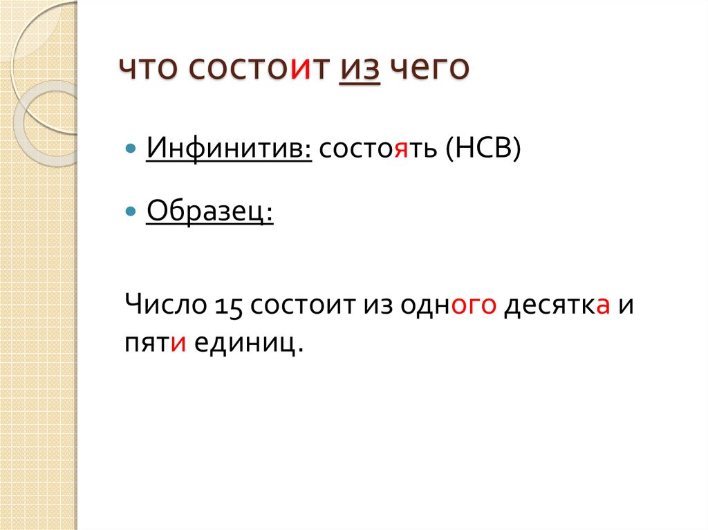 10 состоит из 2 х. Инфинитив НСВ. 15 Состоит из. Из чего состоит 15. Опасно инфинитив НСВ.