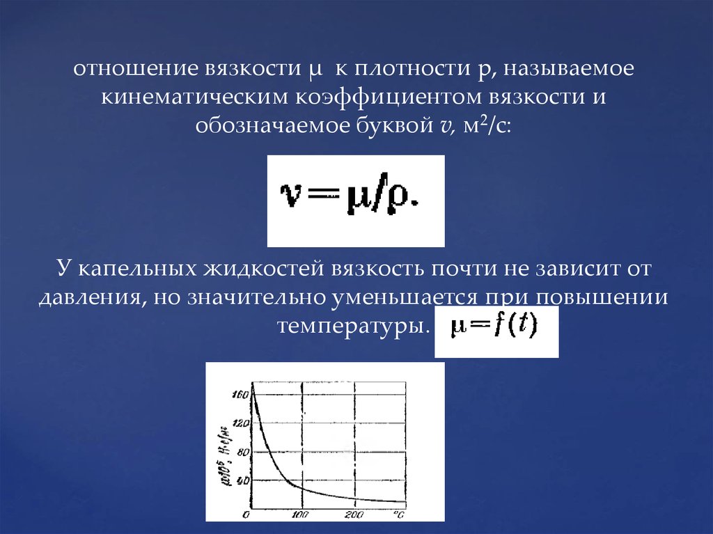 Определить коэффициент кинематической вязкости